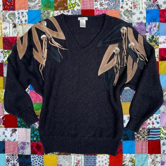 Susann D Sweaters - Vintage Susann D Embellished Sweater